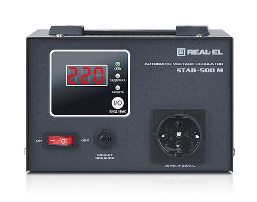 Фото - Стабілізатор напруги REAL-EL STAB-500 M