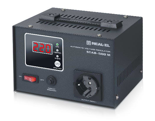 Фото - Стабілізатор напруги REAL-EL STAB-500 M
