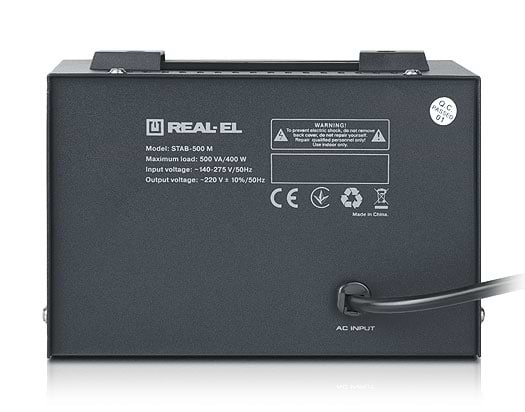 Фото - Стабілізатор напруги REAL-EL STAB-500 M