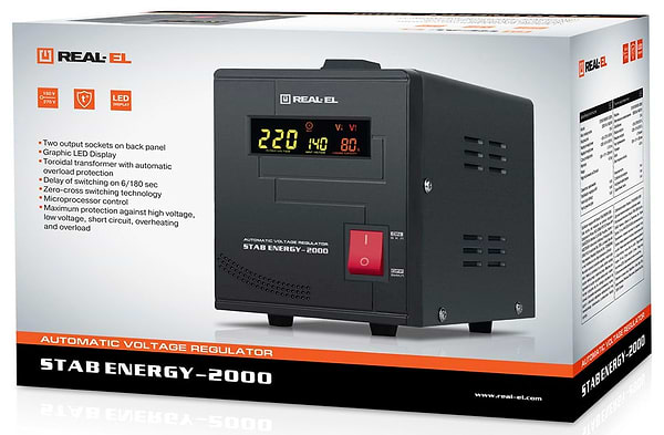 Фото - Стабілізатор напруги REAL-EL STAB ENERGY-2000