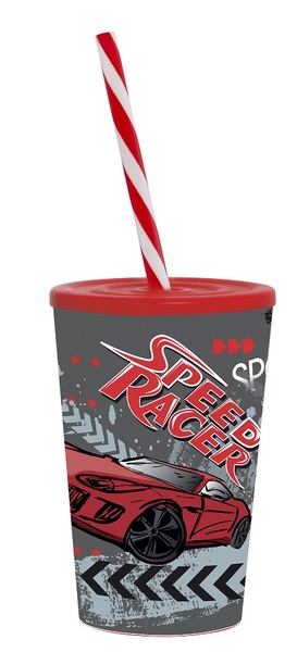 Фото - Склянка з трубочкою Herevin Speed Race 0.34 л (161914-010P)