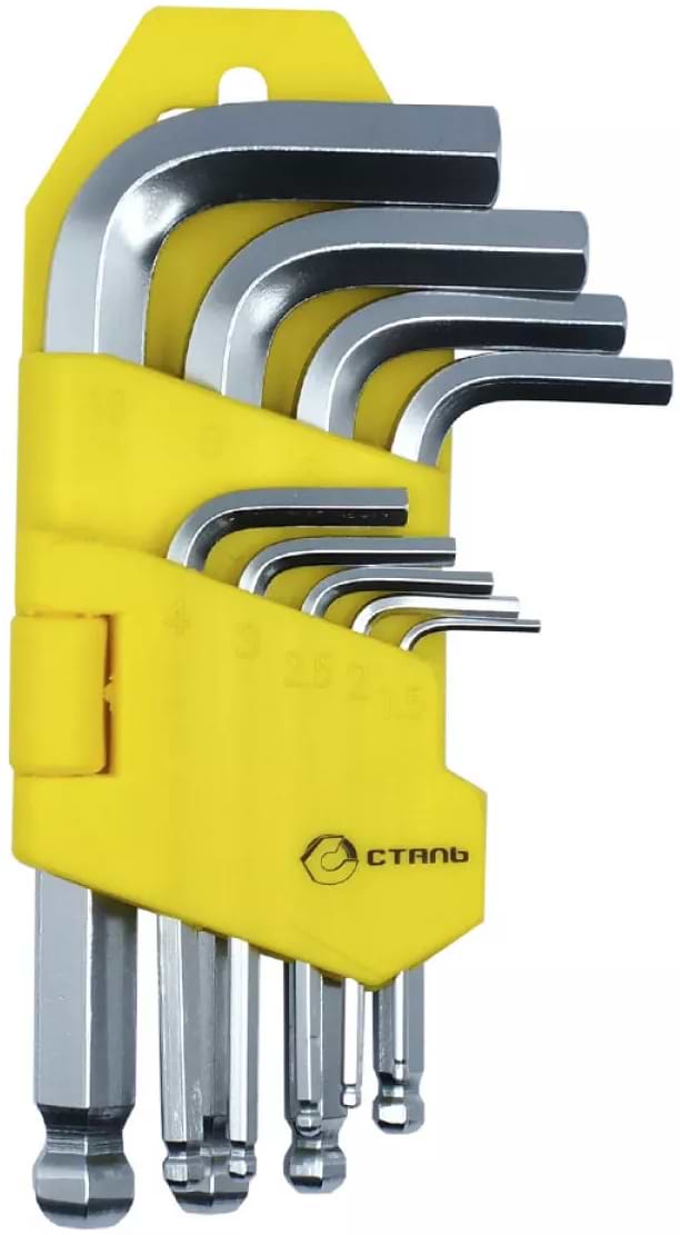 Набір ключів Сталь Нех 9 шт. (48102) шестигранні