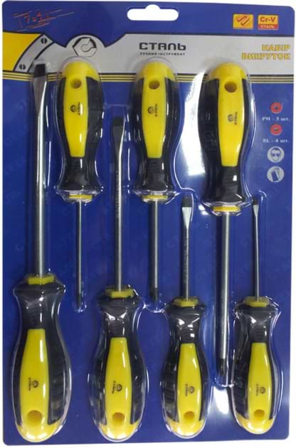 Фото - Набор отверток Сталь 7 шт. (49043) Фото - Набор отверток Сталь 7 шт. (49043)