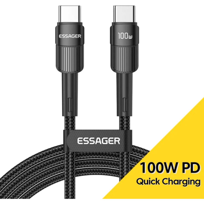 Кабель Essager Star 100W USB Charging Cable Type C to Type C 3m Black (EXCTT1-XCC01)