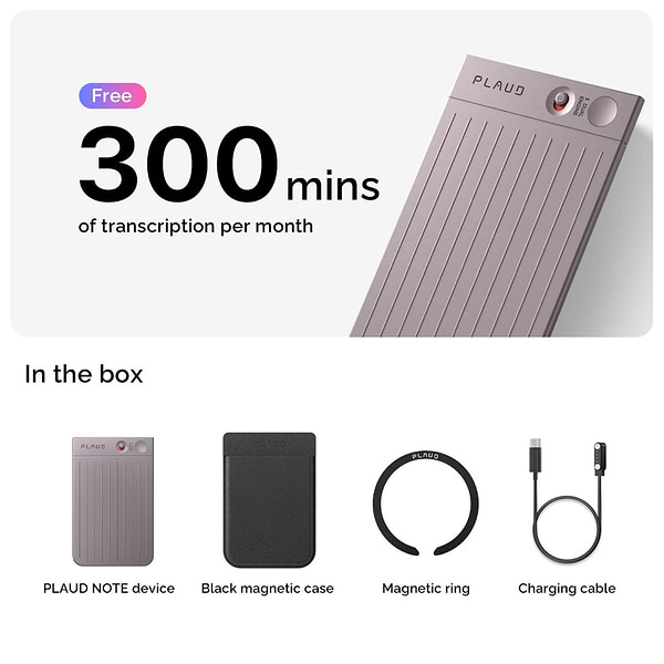 Фото - Диктофон Plaud.AI Note Starlight (NB-100-ST)