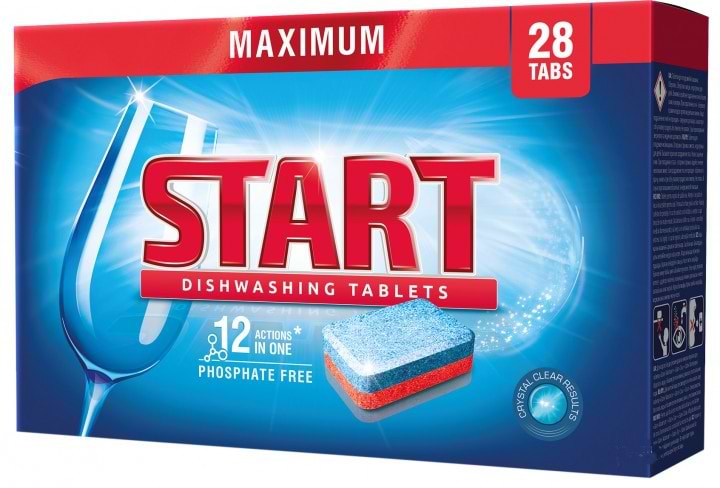 Таблетка для посудомийної машини Start MAXIMUM 28 шт - Фото 1