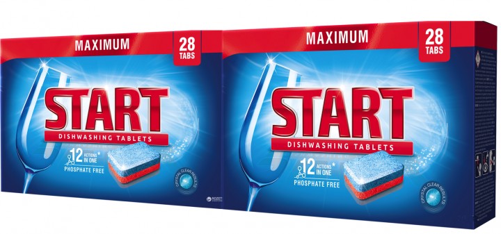 Таблетка для посудомийної машини Start MAXIMUM 28 шт+28 шт - Фото 1
