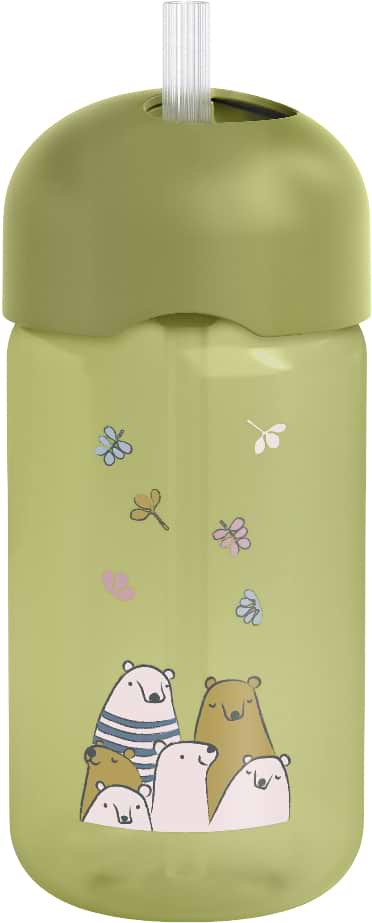 Чашка-непроливайка детская Suavinex 340 мл +18 мес. Bear Family зеленая (402651)