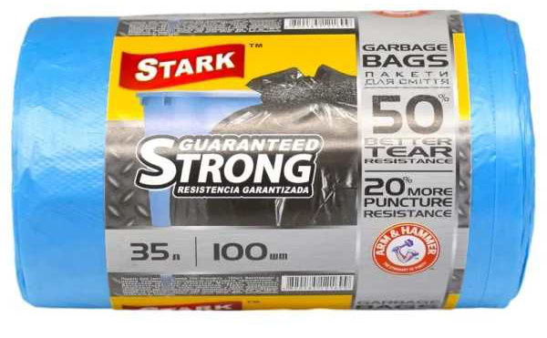 Пакет для сміття Stark 35 л 100 шт. Сині (StBB35100blue) - Фото 1