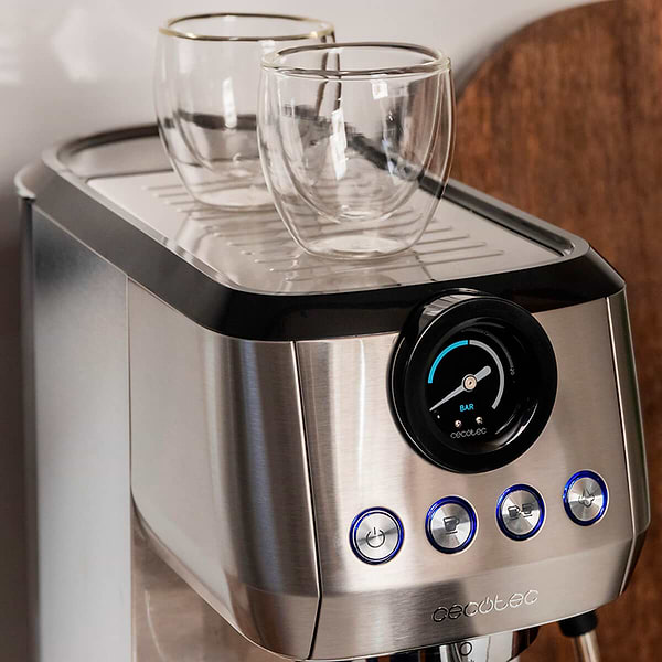 Фото - Кавоварка ріжкова Cecotec Power Espresso 20 Steel Pro (CCTC-01984)
