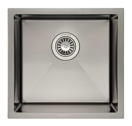 Мийка кухонна GRANADO Under top mini STEEL S201 black - Фото 1
