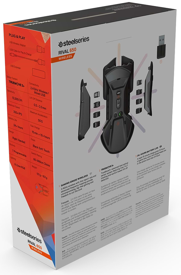 Фото - Мышь беспроводная игровая SteelSeries Rival 650 (62456)