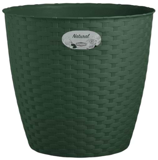 Вазон Stefanplast NATURAL темно-зелений 14х12,8 см (73441)