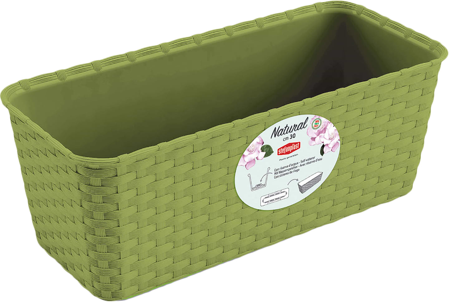 Вазон Stefanplast NATURAL 30х13х11 см 73657