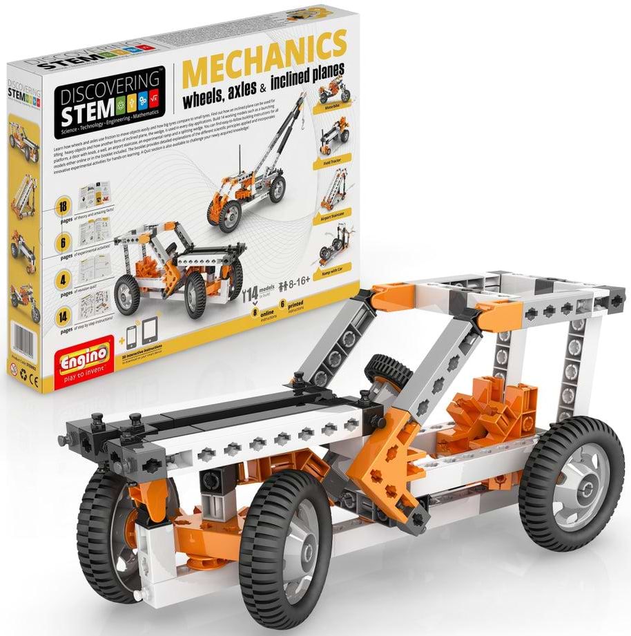 Пластиковий конструктор Engino Stem Механіка: Колеса, осі та похилі площини (STEM02)