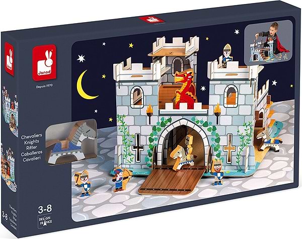 Фото - Набор игровых фигурок Janod Укрепленный Дворец 3D (J08582