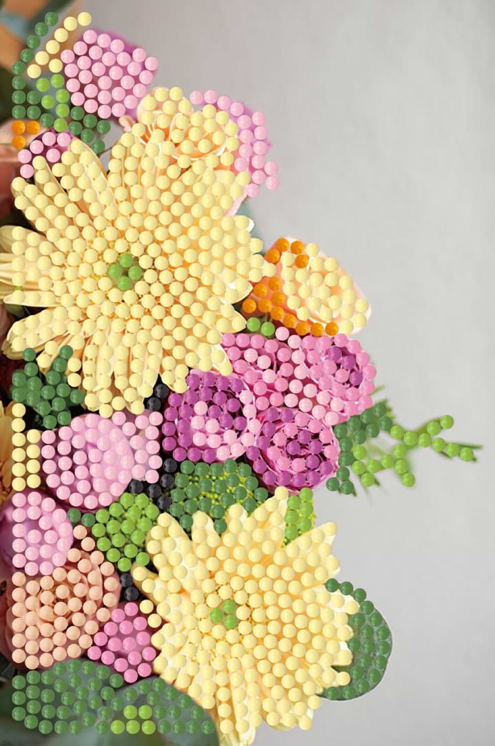 Фото - Алмазная живопись Strateg Весенний букет 10х15 (YJB1015-03)