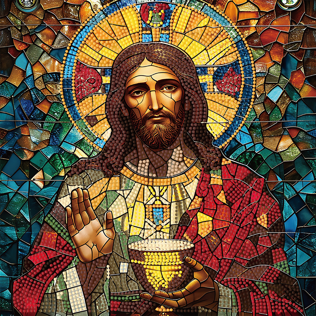 Алмазний живопис Strateg Святе Причастя 30х30 (YJB3030-01)