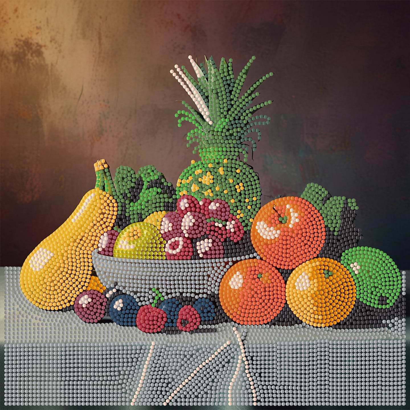 Алмазная живопись Strateg Экзотические фрукты 30х30 (YJB3030-19)