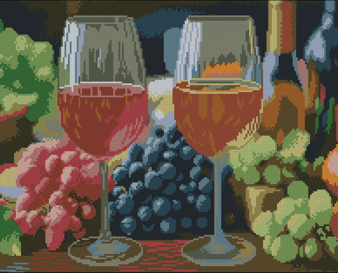 Алмазний живопис Strateg Винний натюрморт 40х50 (FZ4050-04)