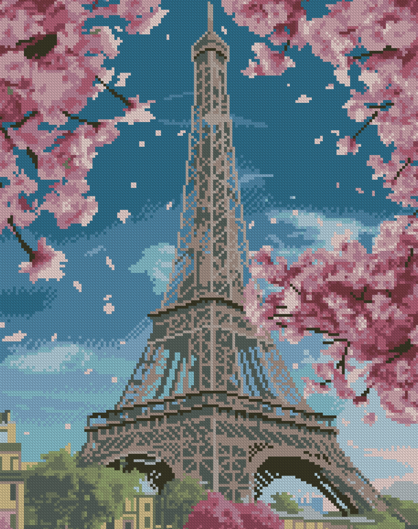 Алмазний живопис Strateg Ейфілева вежа 40х50 (FZ4050-06)