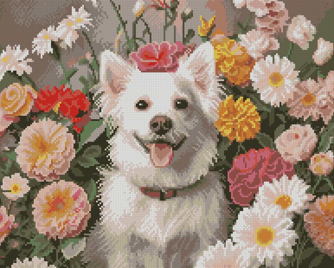 Фото - Алмазная живопись Strateg Белый пес 40х50 (FZ4050-13)