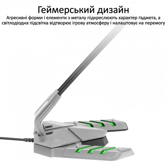 Фото - Мікрофон до комп'ютера Vertux streamer-3.grey