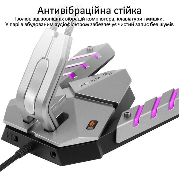 Фото - Мікрофон до комп'ютера Vertux streamer-3.grey