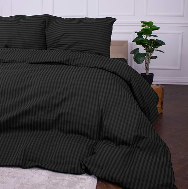 Фото - Комплект постільної білизни MirSon Ranforce Elite 17-0611 Stripe Black 160х220 (2200008199678)
