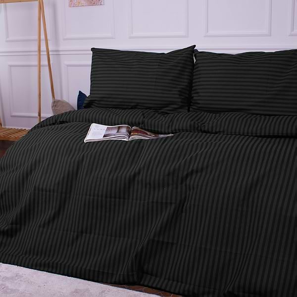 Фото - Комплект постільної білизни MirSon Ranforce Elite 17-0611 Stripe Black 160х220 (2200008199678)