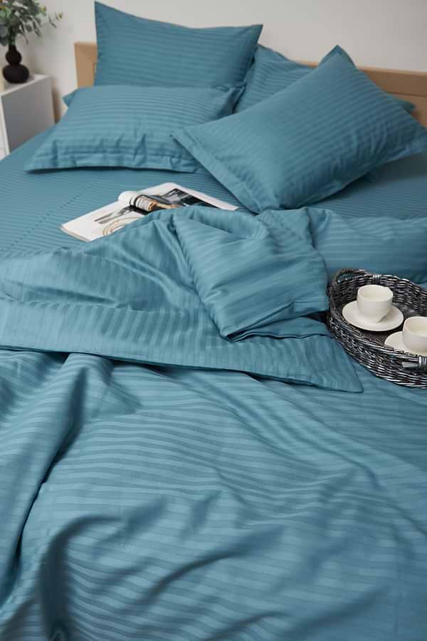 Фото - Комплект постельного белья Moon&Star King Size 220x240 Stripe Green Satin Stripe (MS-820000560)