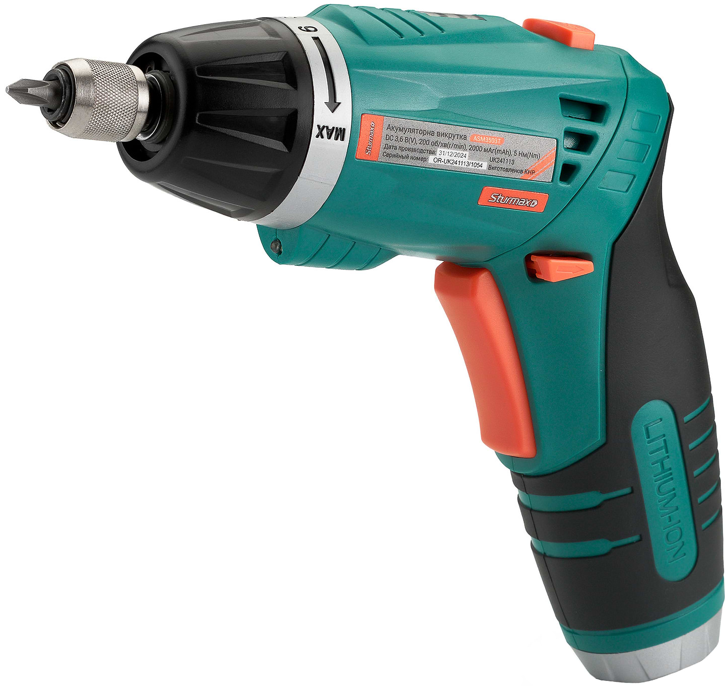 Аккумуляторная отвертка Sturmax ASM3503T