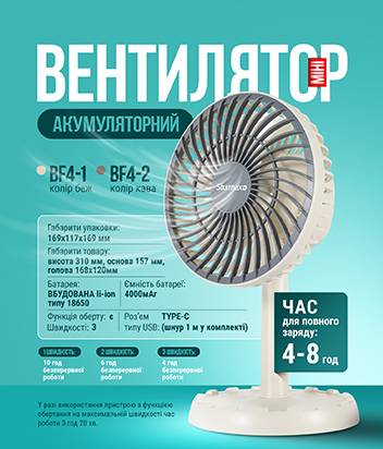 Фото - Вентилятор настольный Sturmax BF4-2