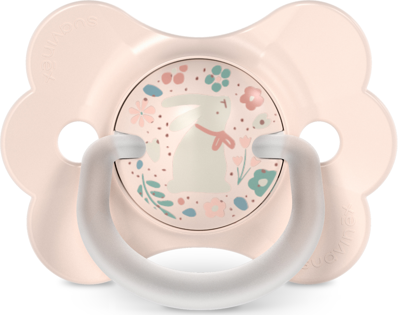 Симетрична пустушка Suavinex фізіологічна у формі метелика 0-6 міс Wonderland світло-рожева з малюнком (309433)
