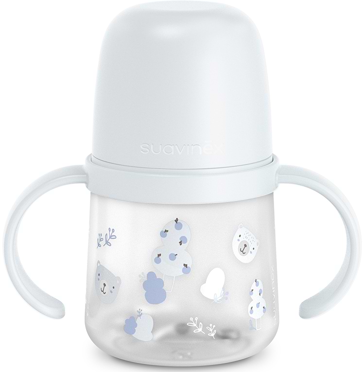 Поильник-непроливайка детский Suavinex 150 мл +6 мес Wild & Free голубая с рисунком (309543)