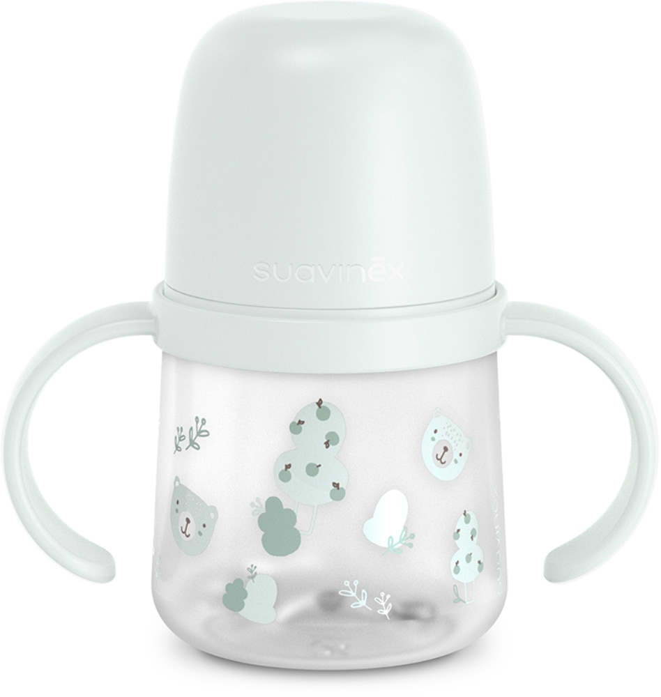 Поильник-непроливайка детский Suavinex 150 мл +6 мес Wild & Free мятная с рисунком (309545)