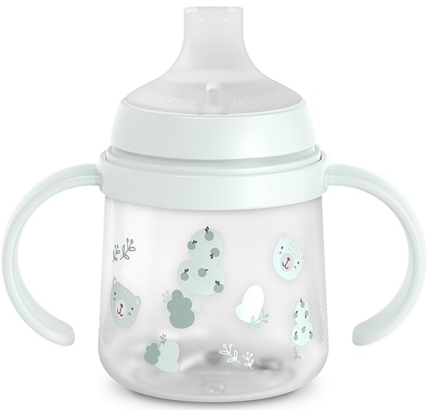 Фото - Поїльник-непроливайка дитячий Suavinex 150 мл +6 міс Wild & Free м'ятна з малюнком (309545)