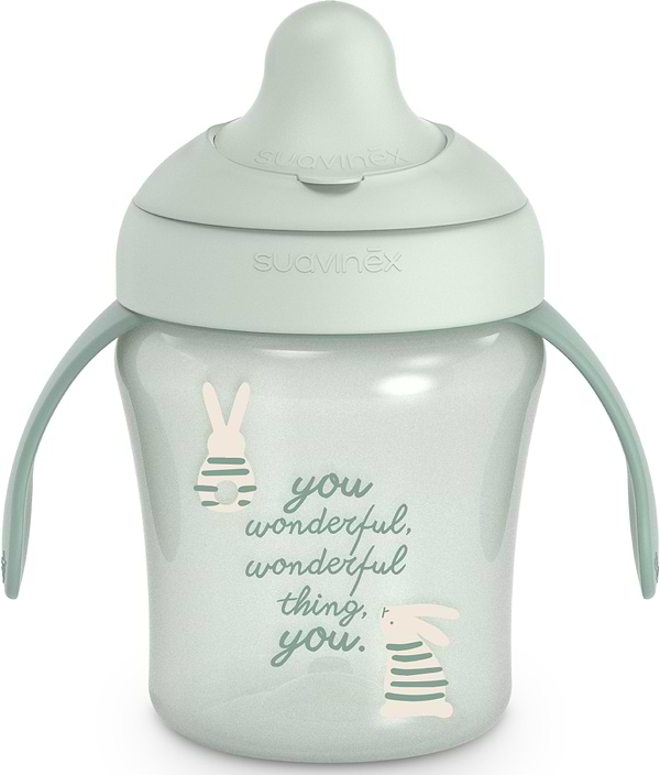 Фото - Поїльник-непроливайка дитячий Suavinex 200 мл +6 міс Wonderland м'ятна (403218)
