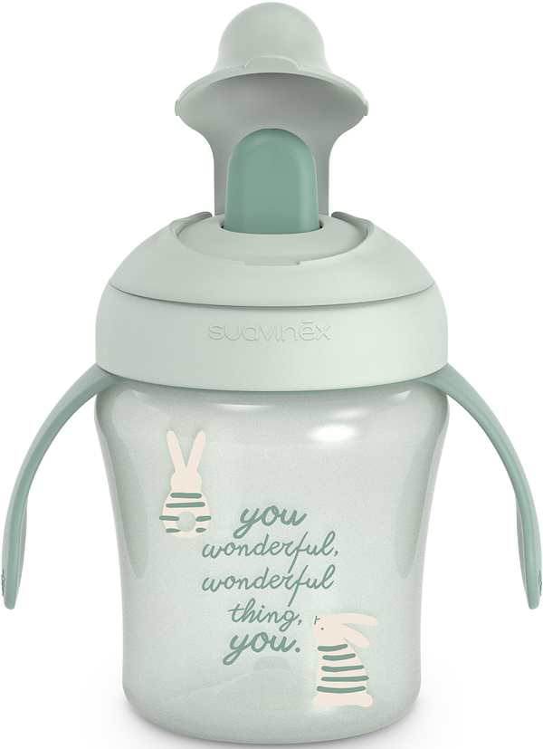 Фото - Поїльник-непроливайка дитячий Suavinex 200 мл +6 міс Wonderland м'ятна (403218)