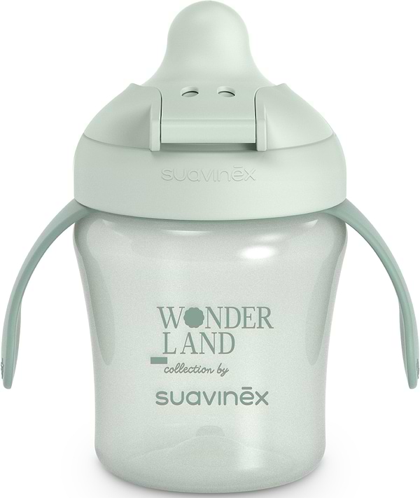 Фото - Поїльник-непроливайка дитячий Suavinex 200 мл +6 міс Wonderland м'ятна (403218)