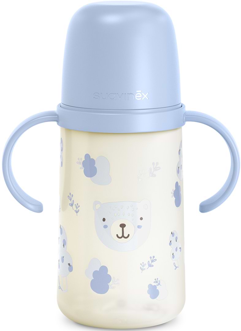Поильник-непроливайка детский Suavinex 270 мл +6 мес Wild & Free синяя с рисунком (309546)