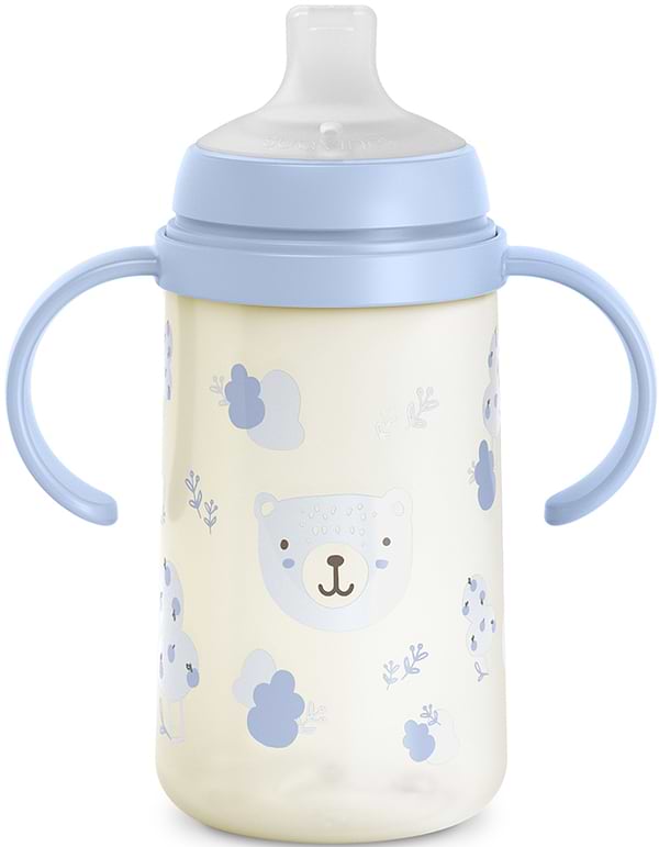 Фото - Поїльник-непроливайка дитячий Suavinex 270 мл +6 міс Wild & Free синя з малюнком (309546)