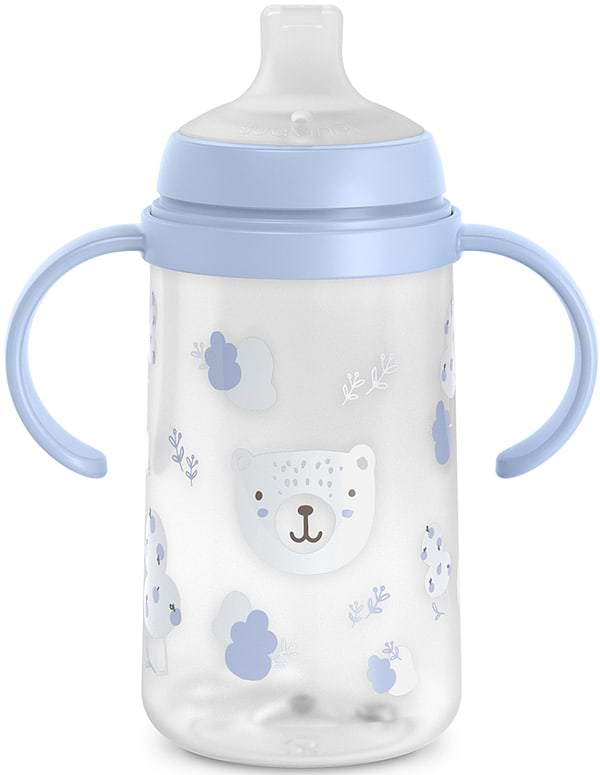 Фото - Поїльник-непроливайка дитячий Suavinex 270 мл +6 міс Wild & Free синя з малюнком (309546)