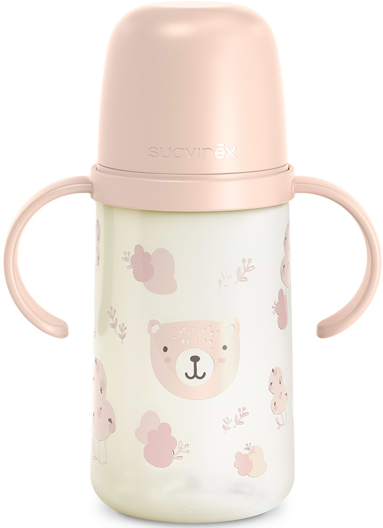 Поильник-непроливайка детский Suavinex 270 мл +6 мес Wild & Free розовая с рисунком (309547)