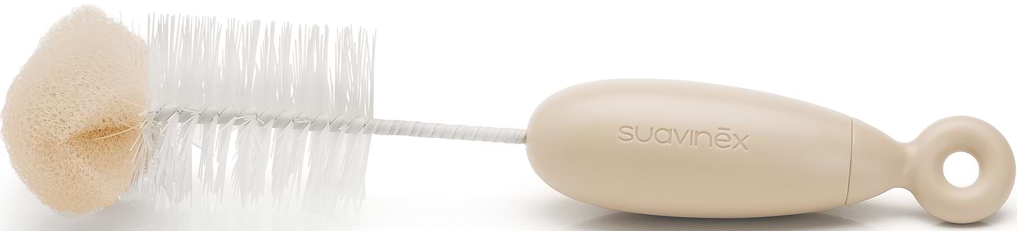 Ершик для детских бутылочек Suavinex 2 в 1 бежевая (400275-1)