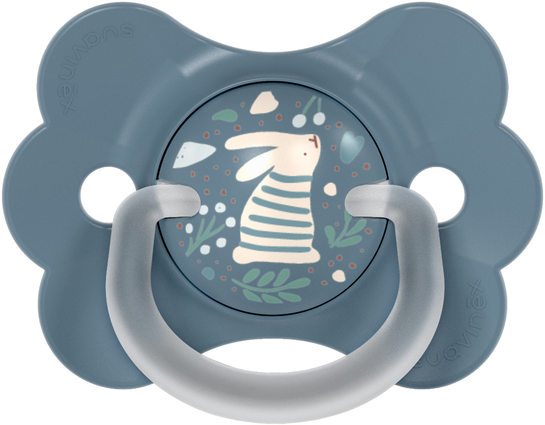 Симетрична пустушка Suavinex фізіологічна у формі метелика 6-18 міс Wonderland синя з малюнком (309441)