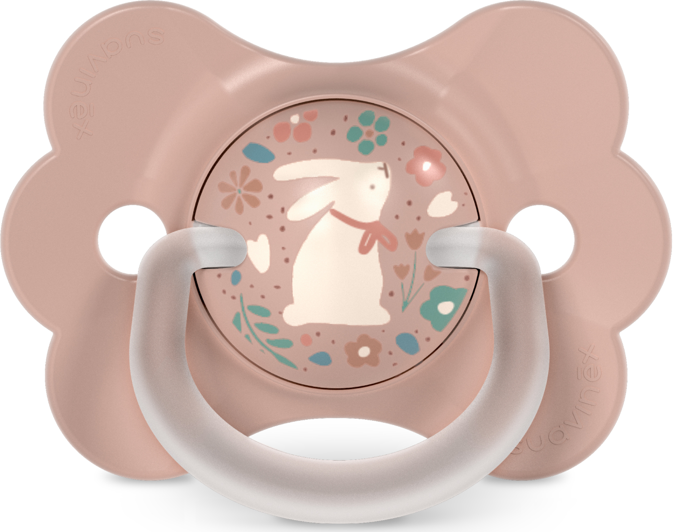 Симетрична пустушка Suavinex фізіологічна у формі метелика 6-18 міс Wonderland рожева з малюнком (309442)