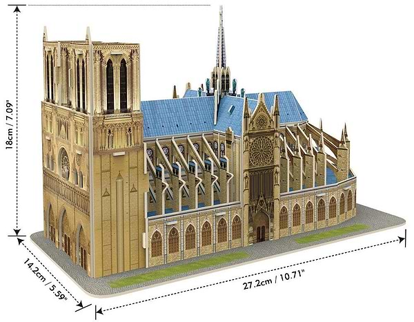 Фото - 3D пазли Cubic Fun "Нотр Дам Де Парі" (C242h)