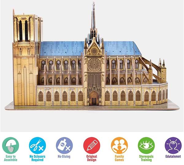 Фото - 3D пазли Cubic Fun "Нотр Дам Де Парі" (C242h)