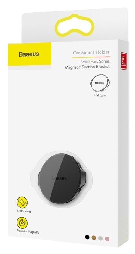 Фото - Автотримач Baseus Small Ears Series Magnetic Suction Bracket Flat type Black (SUER-C01)